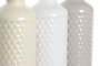 DKD Home Decor Jarrón Dolomite Geométrico Surtido de 3 piezas Gris y Blanco