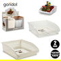 Gondol Organizador Cocina Plástico Blanco 26 x 8.5 x 29 cm (Set de 24)