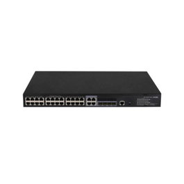 H3C S5130S-28S-PWR-EI Switch PoE L2 Gestionable con 24 Puertos Gigabit PoE+ y 4 Puertos 10G SFP+, Potencia PoE 370W