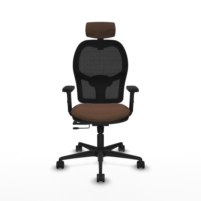 PIQUERAS Y CRESPO Silla de oficina Jorquera con mecanismo Sincro/Traslack Marrón y Negro PIQUERAS Y CRESPO Silla de oficina Jorquera con mecanismo Sincro/Traslack Marrón y Negro