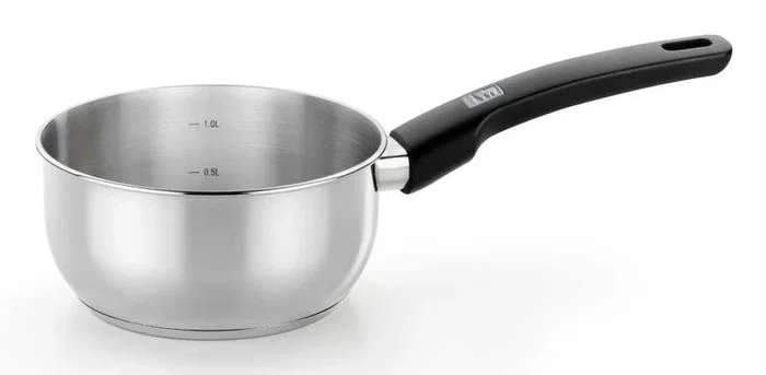 Monix Cazo M243816 Elite Ø16cm 1L Acero Inoxidable Fondo Aluminio 4.5mm para Inducción