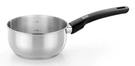 Monix Elite Cazo de Aluminio Fundido Ø16cm con Tapa de Vidrio, Apto para Inducción