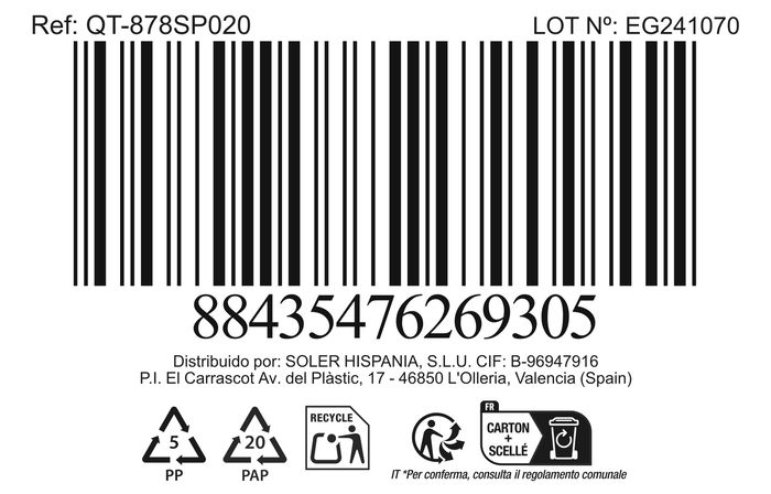 Quttin Sarten 20 cm Aluminio Forjado Induccion Full Spiral (4 Unidades)