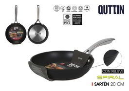 Quttin Sarten 20 cm Aluminio Forjado Induccion Full Spiral (4 Unidades)