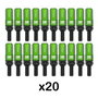 Omp Juego de 20 Tornillos con Protector de Aluminio M12x1.5 Verde