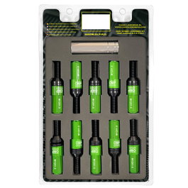 Omp Juego de 20 Tornillos con Protector de Aluminio M12x1.5 Verde