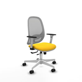 PIQUERAS Y CRESPO Silla de oficina Cilanco con mecanismo Sincro/Traslack Amarillo y Gris