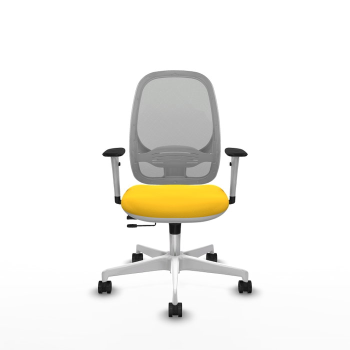 PIQUERAS Y CRESPO Silla de oficina Cilanco con mecanismo Sincro/Traslack Amarillo y Gris