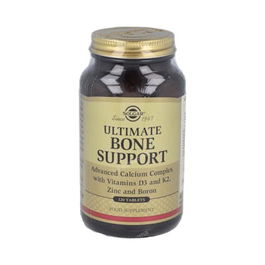 SOLGAR Ultimate Bone Support 120 Comp. Calcio, Magnesio, Vitamina D3, K2 para Huesos Fuertes