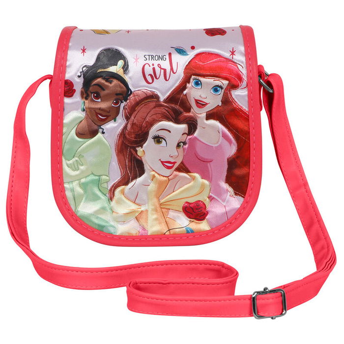 KARACTERMANIA Bolso Muffin Strong Princesas Disney Infantil Niña Cierre Magnético Correa Ajustable 16,5x6x16,5cm