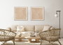 DKD Home Decor Set de 2 Cuadros Modernos de Lienzo y Cuerda 100x3,8x100 cm