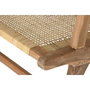 DKD Home Decor Banco de Teca y Ratán Marrón 120x76x68