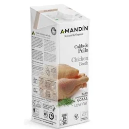 Amandin Caldo de Pollo Bio 1L Pack 6 Unidades