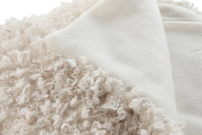 DKD Home Decor Boucle 2c24 Manta para Sofá Crudo 170 x 130 cm (2 Unidades)