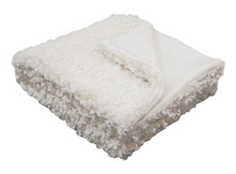 DKD Home Decor Manta para Sofá de Poliéster 130x170 cm Crudo