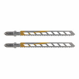 Wolfcraft Hoja de sierra de calar HCS 100 mm, vástago en T, madera corte fino, 2 uds