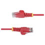 StarTech.com Cable de Red Ethernet CAT6 Delgado Snagless Rojo de 2,5 m - RJ45, 28AWG, Cobre Puro, LSZH, PoE 100W, Probado con Fluke
