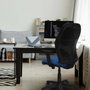 PIQUERAS Y CRESPO Alocén Silla de oficina Sincro Malla Negra Bali Azul Marino