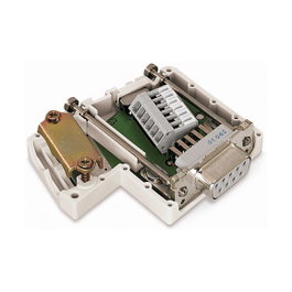 WAGO 750-963 Conector de bus de campo CANopen con hembra D-Sub de 9 polos, gris claro