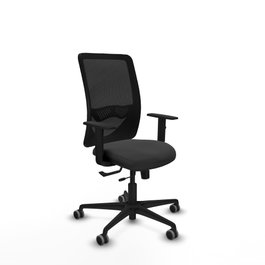 PIQUERAS Y CRESPO Silla de oficina Zulema con mecanismo Sincro/Traslack Gris oscuro y Negro