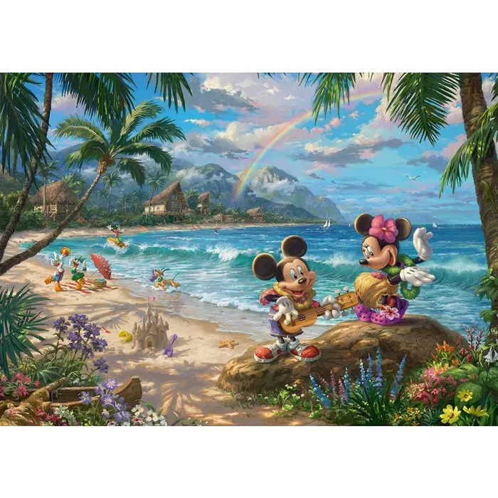 Schmidt Spiele Puzzle 1000 Piezas SCH4001504575281 - Disney, Minnie y Mickey en Hawaii, para 12+ años