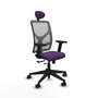 PIQUERAS Y CRESPO Silla de oficina Motilla con mecanismo Sincro/Traslack, Morado y Gris