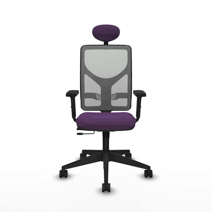 PIQUERAS Y CRESPO Silla de oficina Motilla con mecanismo Sincro/Traslack, Morado y Gris