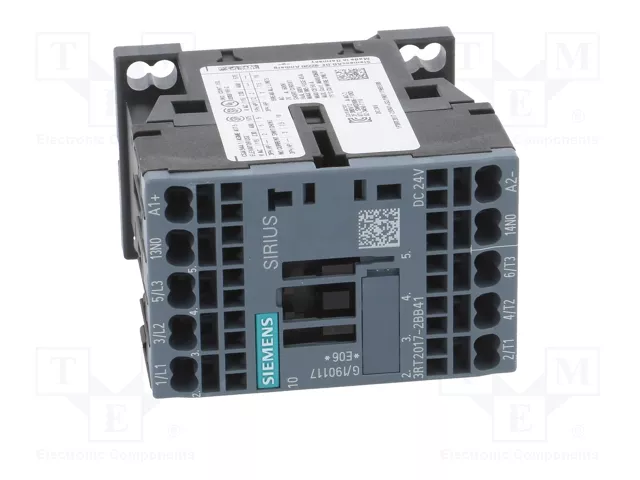 SIEMENS 3RT2017-2BB41 Contactor 3-polar 12A 24VDC