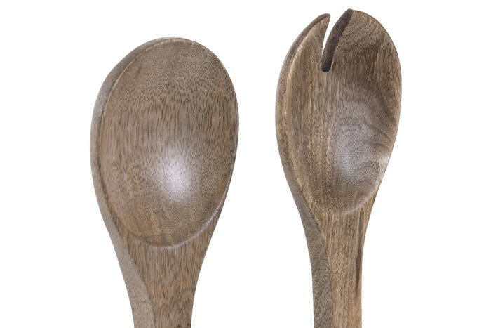 DKD Home Decor Set de 2 Utensilios de Mango Lacado Verde y Blanco DKD Home Decor Set de 2 Utensilios de Mango Lacado Verde y Blanco