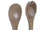 DKD Home Decor Set de 2 Utensilios de Mango Lacado Verde y Blanco