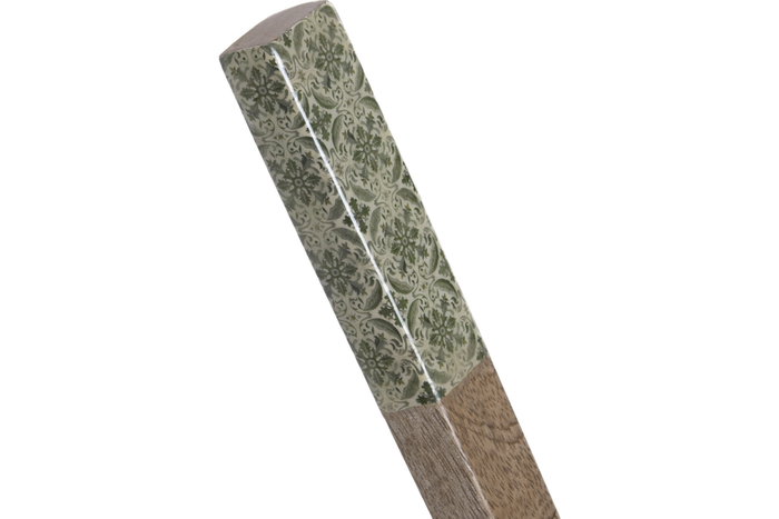 DKD Home Decor Set de 2 Utensilios de Mango Lacado Verde y Blanco DKD Home Decor Set de 2 Utensilios de Mango Lacado Verde y Blanco