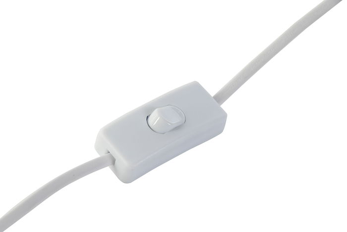 DKD Home Decor Lámpara Sobremesa Blanco Metal y Poliéster 30 x 50 x 30 cm