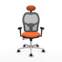 PIQUERAS Y CRESPO Silla de oficina Jorquera Naranja y Gris con Mecanismo Sincro/Traslack