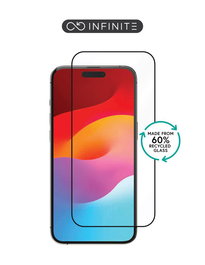 eSTUFF Titan Shield® Protector de pantalla Full Cover vidrio templado 9H compatible con fundas para iPhone 15 Plus - Pack de 50 unidades INFINITE