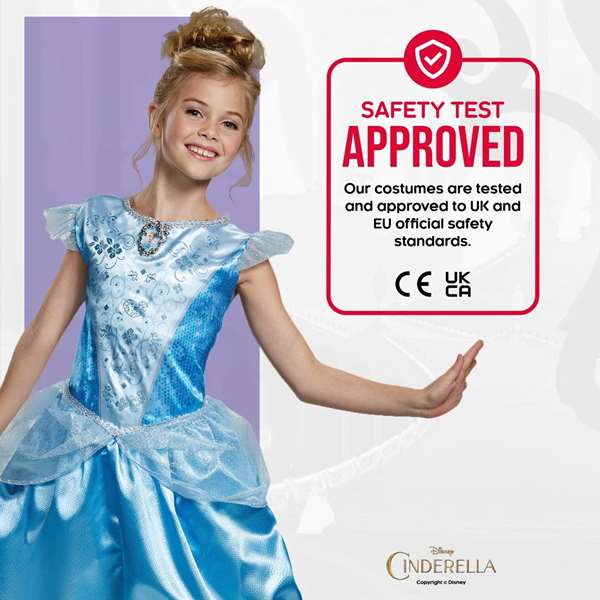 Liragram Disfraz infantil Disney Princesa Cenicienta Classic, Azul, 5-6 Años
