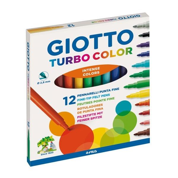 Giotto Turbo Color Estuche de 12 Rotuladores Surtidos