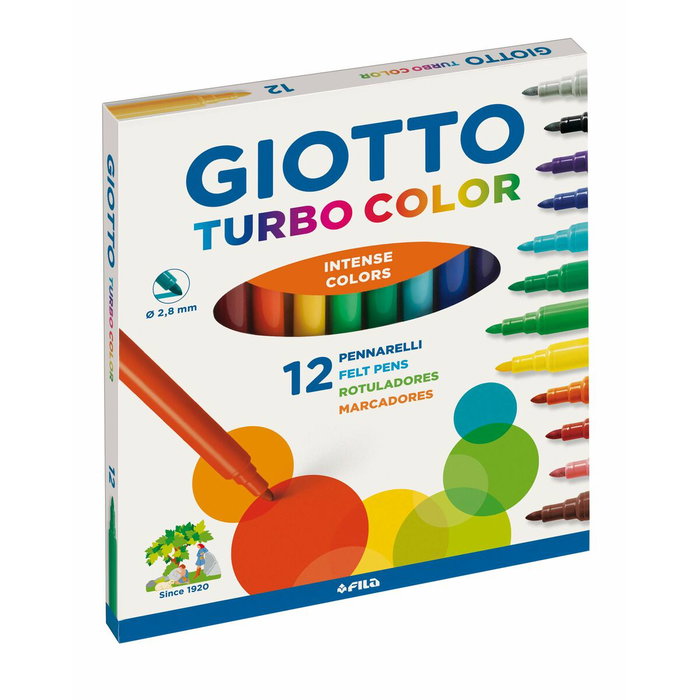 Giotto Turbo Color Estuche de 12 Rotuladores Surtidos