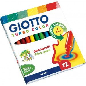 Giotto Turbo Color Estuche de 12 Rotuladores Surtidos