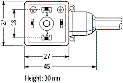 MURRELEKTRONIK Conector de válvulas Versión A 4 pines 18mm hembra