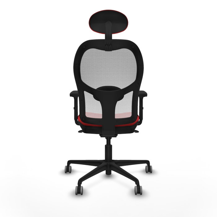 PIQUERAS Y CRESPO Silla de oficina Jorquera con mecanismo Sincro, Rojo y Blanco