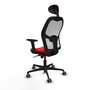 PIQUERAS Y CRESPO Silla de oficina Jorquera con mecanismo Sincro, Rojo y Blanco