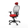 PIQUERAS Y CRESPO Silla de oficina Jorquera con mecanismo Sincro, Rojo y Blanco