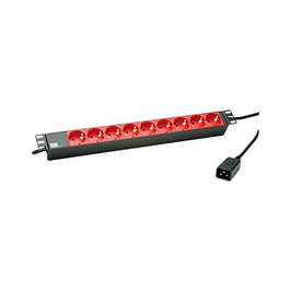 Bachmann 333.937 Regleta de alimentación de 19 pulgadas con 9 salidas tipo F, 2 m