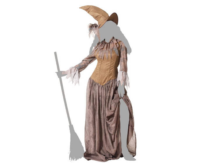 Disfraz Bruja Marrón Adulto M-L para Mujer de Halloween