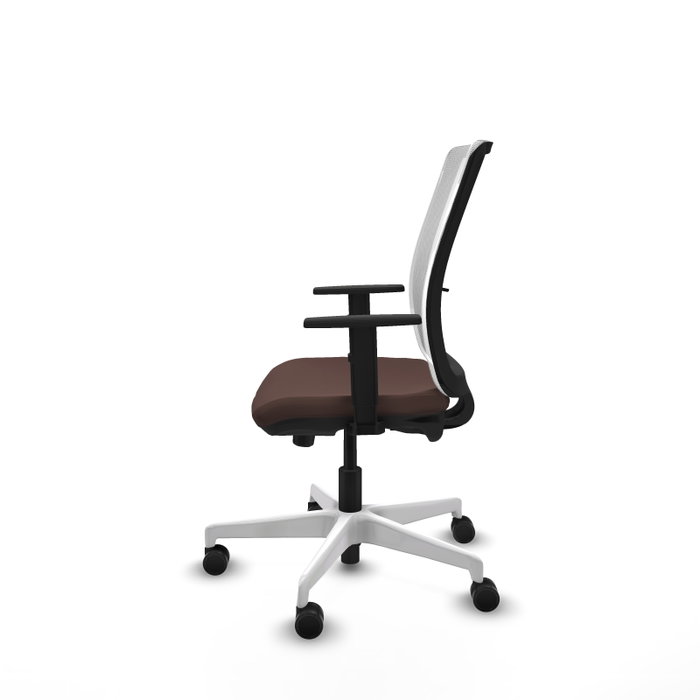 PIQUERAS Y CRESPO Silla de oficina Haches con mecanismo Sincro/Traslack, Marrón oscuro y Blanco PIQUERAS Y CRESPO Silla de oficina Haches con mecanismo Sincro/Traslack, Marrón oscuro y Blanco