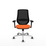 PIQUERAS Y CRESPO Silla de oficina Mardos con mecanismo Sincro, Naranja y Negro