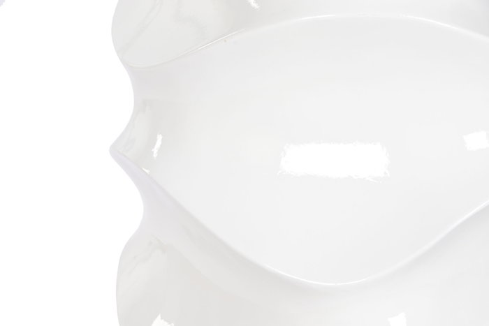 DKD Home Decor Macetero de Fibra de Vidrio Ondas Lacado Blanco 44x44x101 cm DKD Home Decor Macetero de Fibra de Vidrio Ondas Lacado Blanco 44x44x101 cm