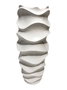 DKD Home Decor Macetero de Fibra de Vidrio Ondas Lacado Blanco 44x44x101 cm