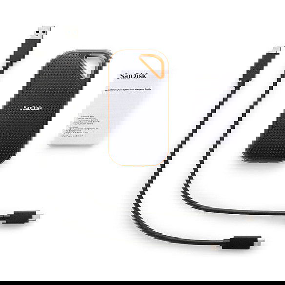 Sandisk Extreme PRO SSD Portátil 4TB USB 3.2 Gen2x2 2000 MB/s Negro Naranja