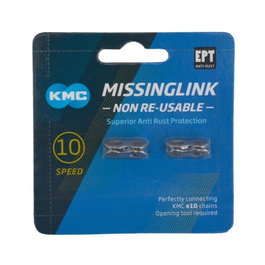 KMC Conector Cadena 10V 5.9mm Enlace Rápido Acero 2 Unidades Blister